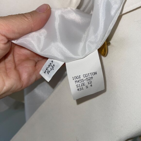 Miss Sophisticates By Pendleton Womens Two Piece Skirt Suit Size 12 White Classi - Picture 12 of 16